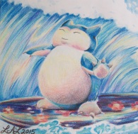 "Snorlax Used Surf!" by Laurel Anne Equine Art