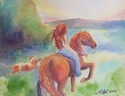 Evening Ride by Laurel Anne Equine Art