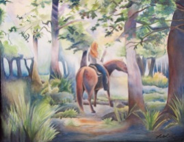 "Quiet Summer Woodland" by Laurel Anne Equine Art